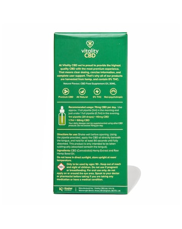 Vitality CBD Oral Drops 1200mg Natural