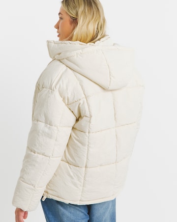 Off White Square Padded Short Coat