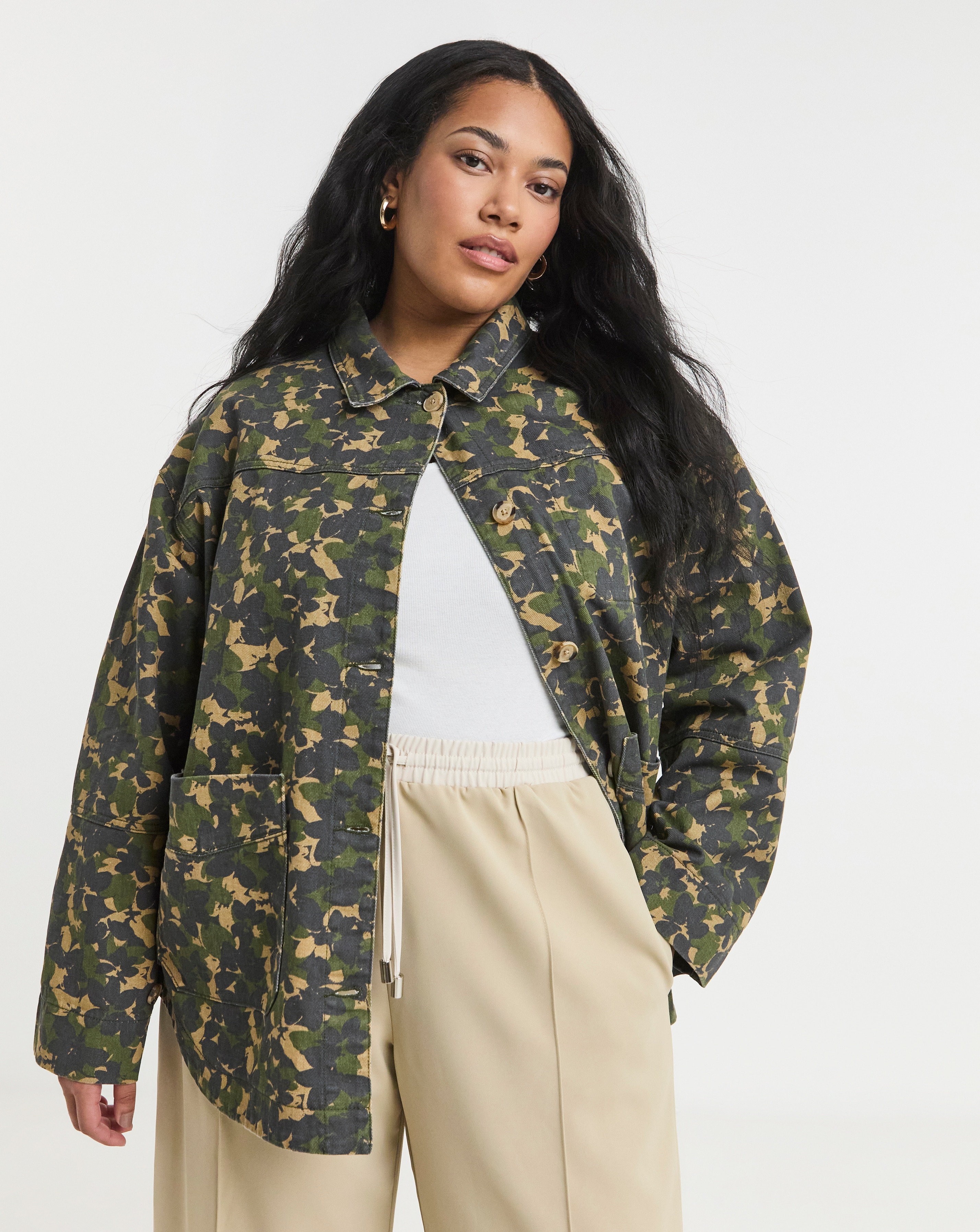 Simply Be Camo Utility Jacket