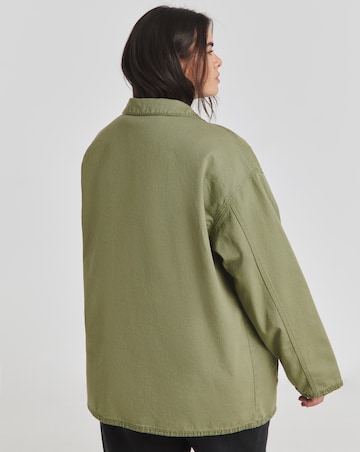 Simply Be Khaki Stitch Detail Utility Jacket