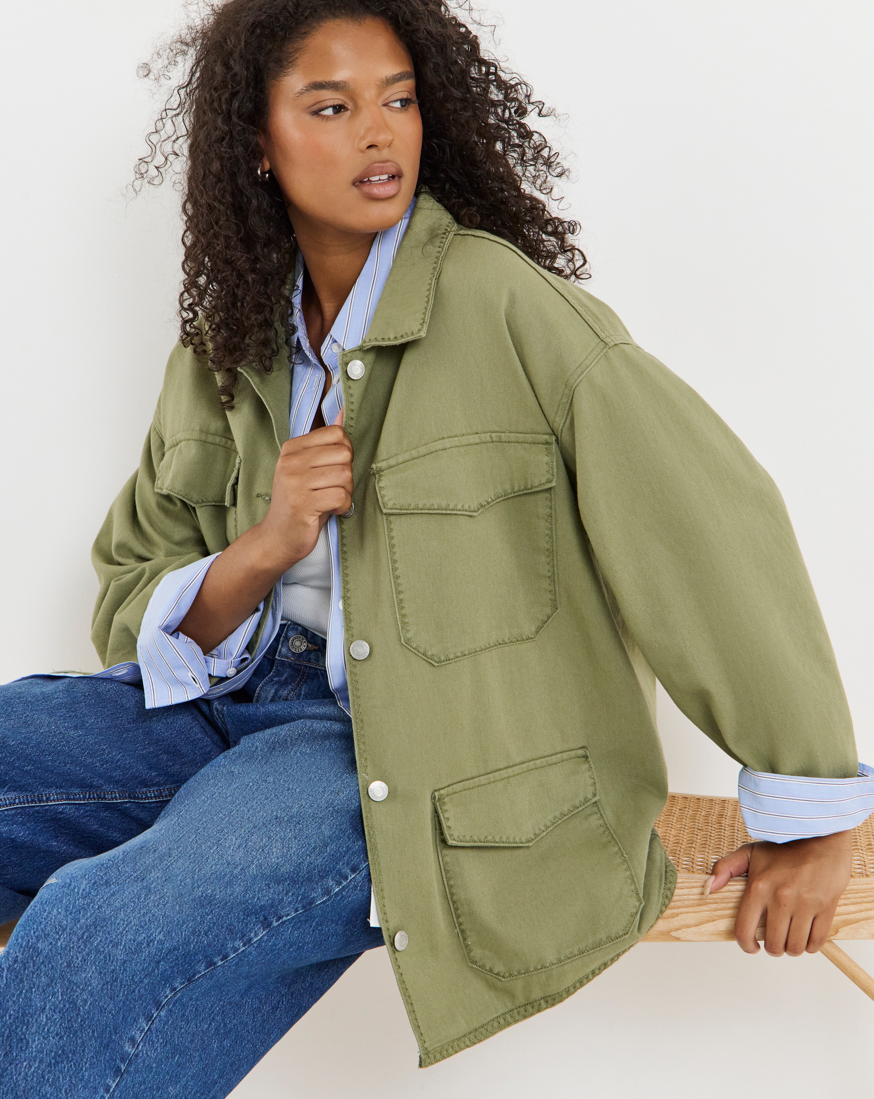 Simply Be Khaki Utility Jacket