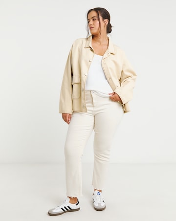 Simply Be Neutral Stitch Detail utility Jacket