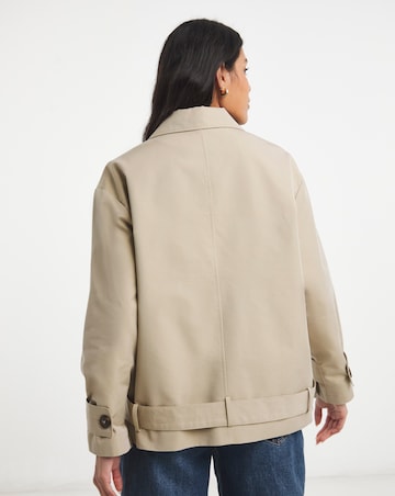 Stone Blouson Sleeve Trench