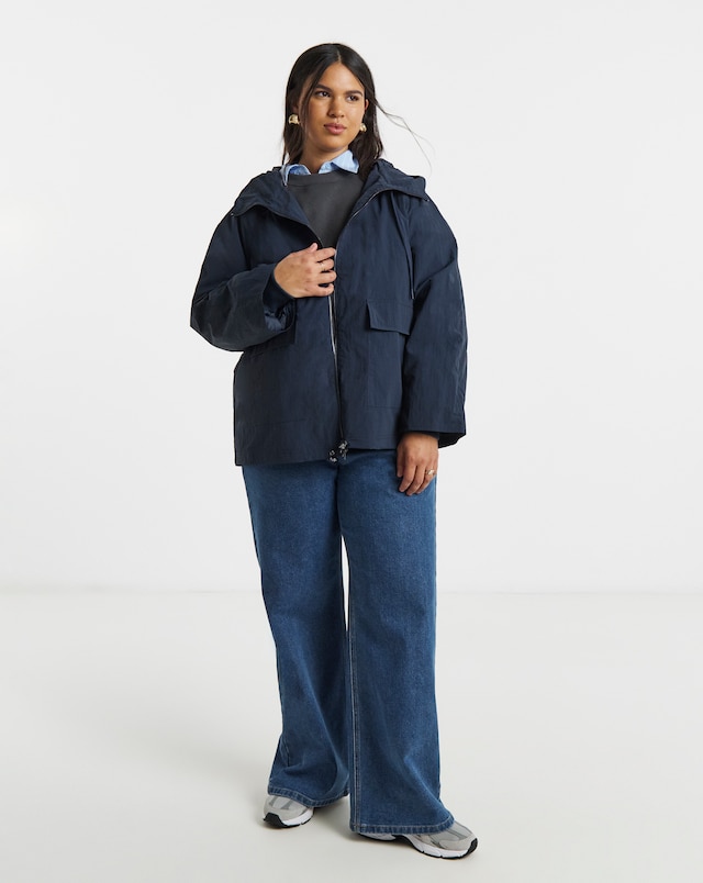Simply Be Navy Lightweight Tech Parka