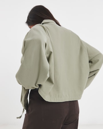 Sage Cotton Lyocell Short Hooded Parka