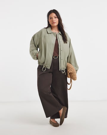 Sage Cotton Lyocell Short Hooded Parka