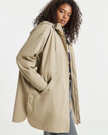 Neutral Coated Longline Raincoat