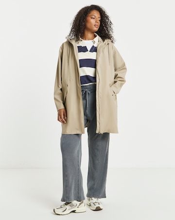 Neutral Coated Longline Raincoat