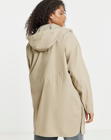 Neutral Coated Longline Raincoat