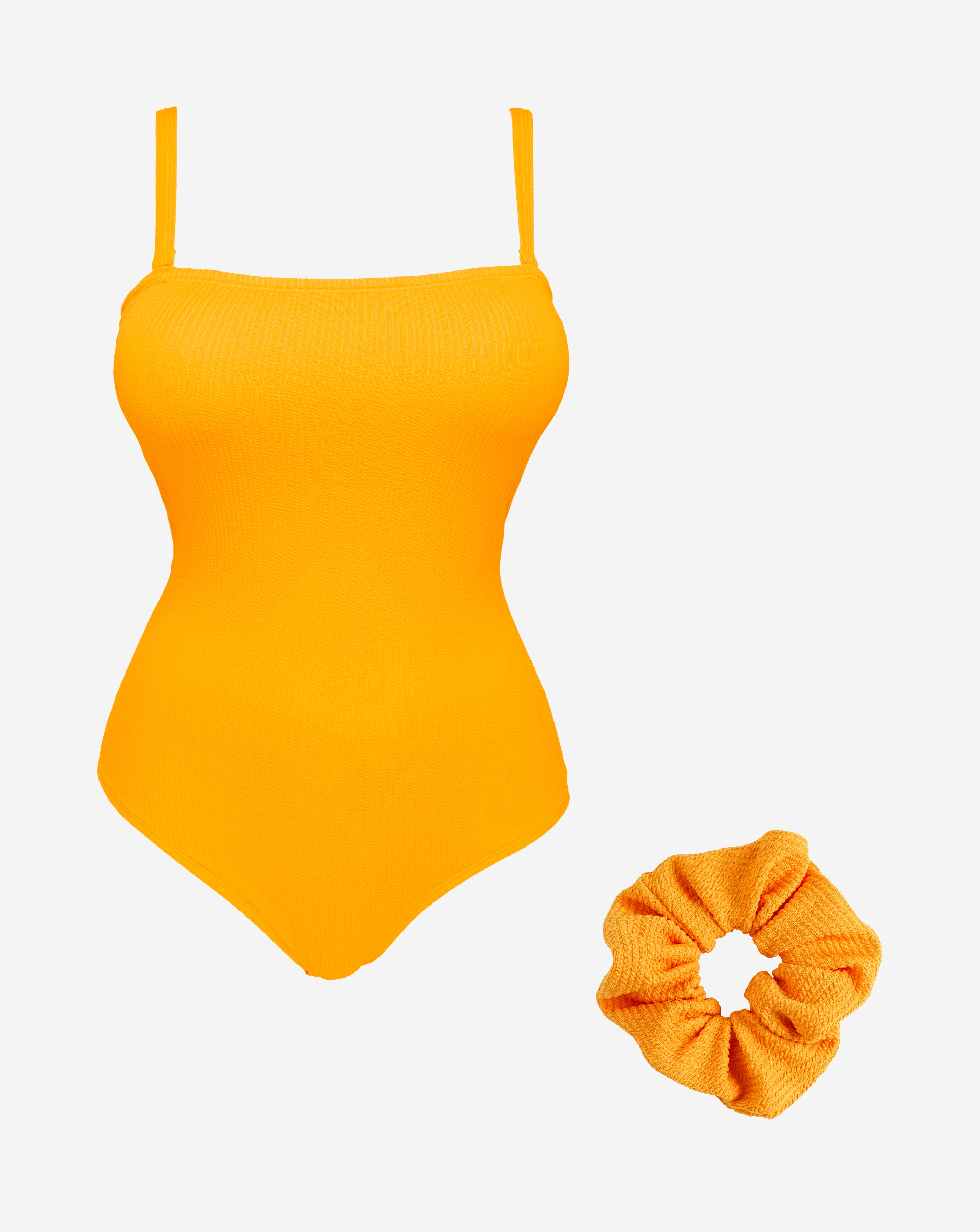 Crinkle Swimsuit and Scrunchie