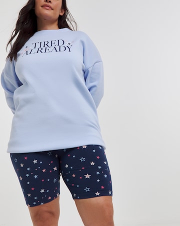 Pretty Secrets Star Cycling Shorts & Sweatshirt Lounge Set