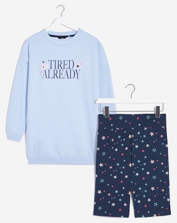 Pretty Secrets Star Cycling Shorts & Sweatshirt Lounge Set