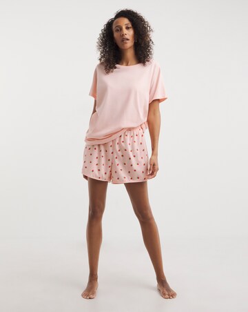 Pretty Secrets Strawberry Print Value Pyjama Shortie Set