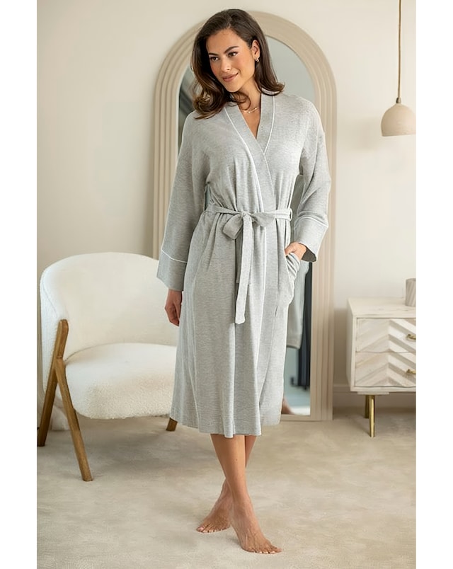 Pour Moi Love To Lounge Waffle Gown - Grey