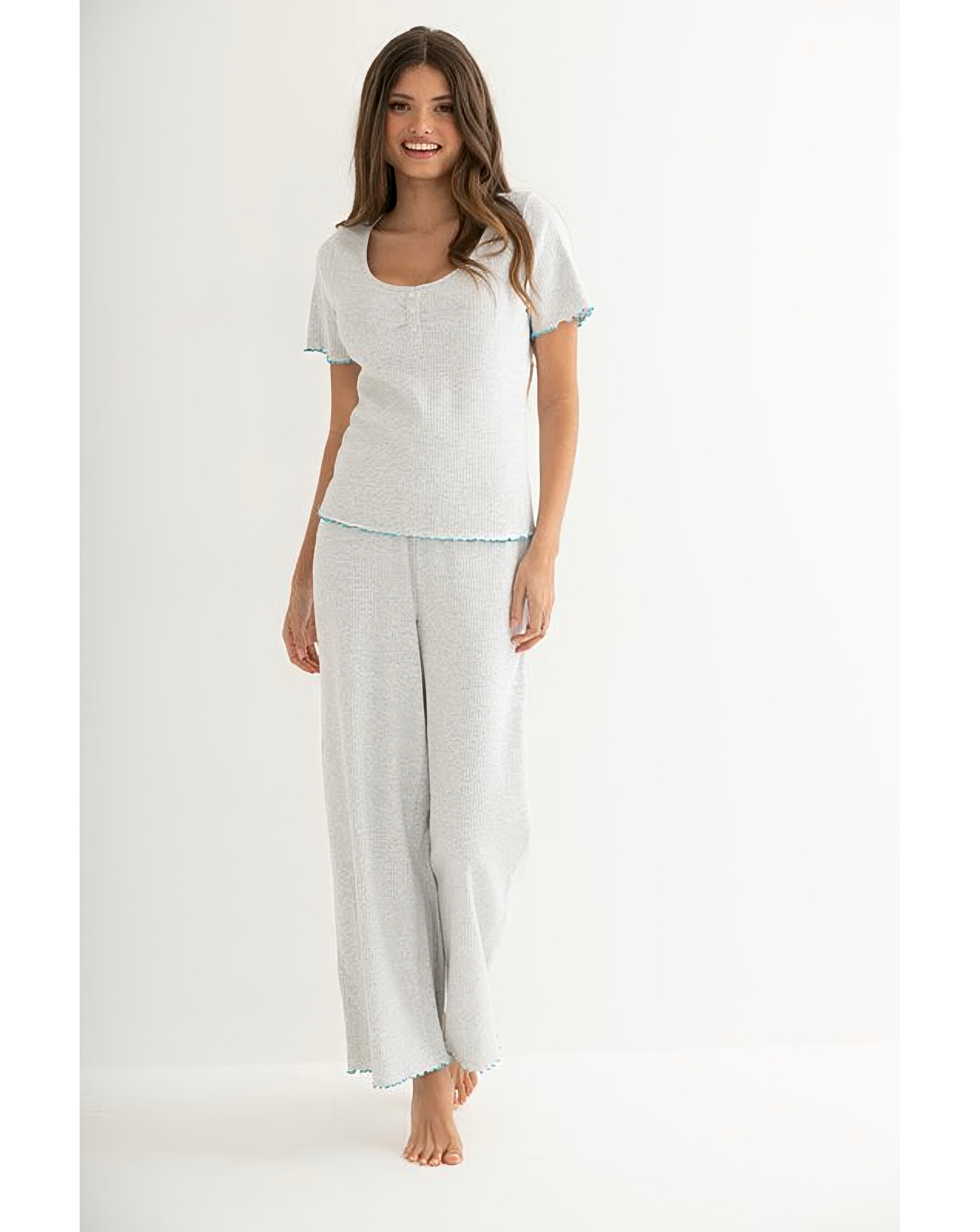Pour Moi Ribbed Jersey Pyjama Set
