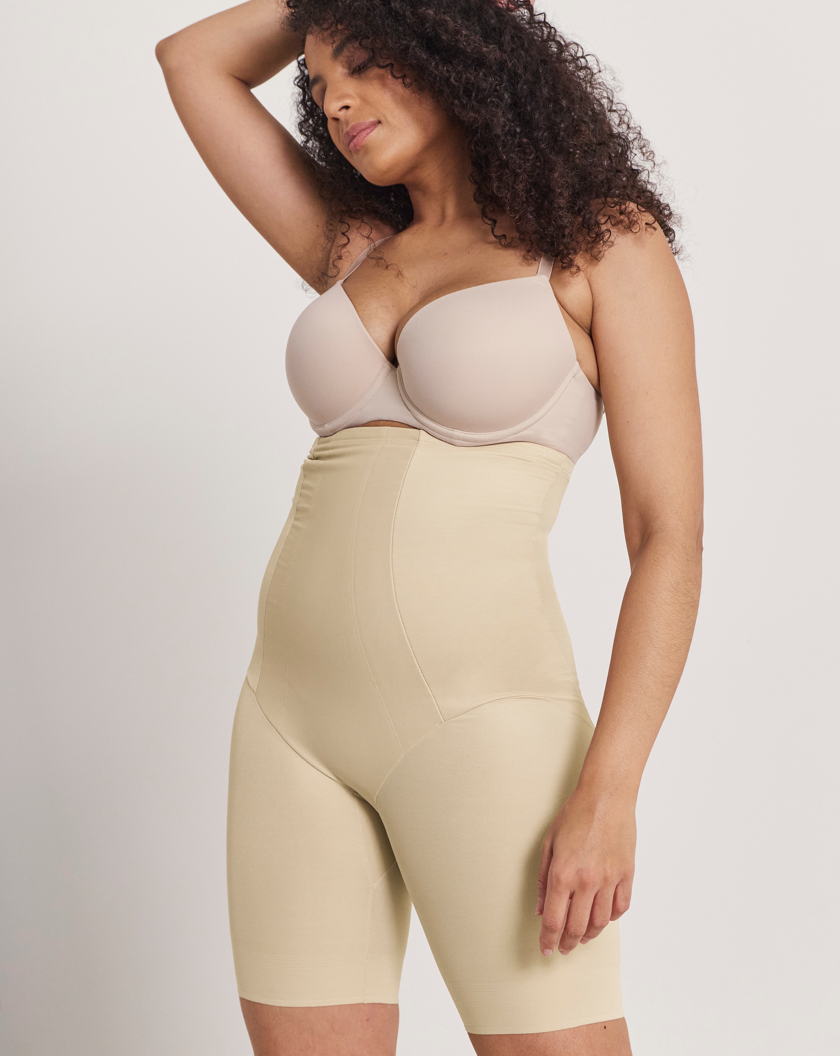 New In - Miraclesuit Hi Waist Thigh Slimmer Beige