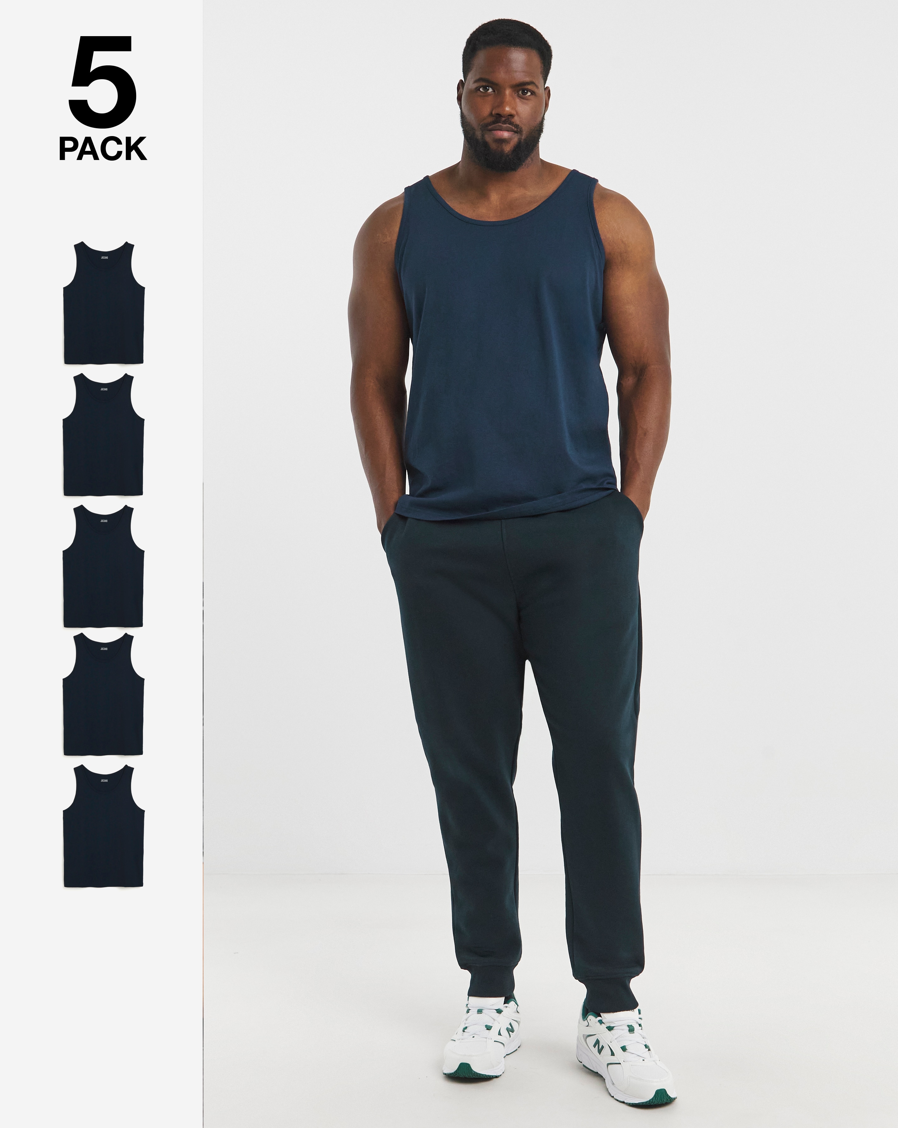 5 Pack Pure Cotton Vests