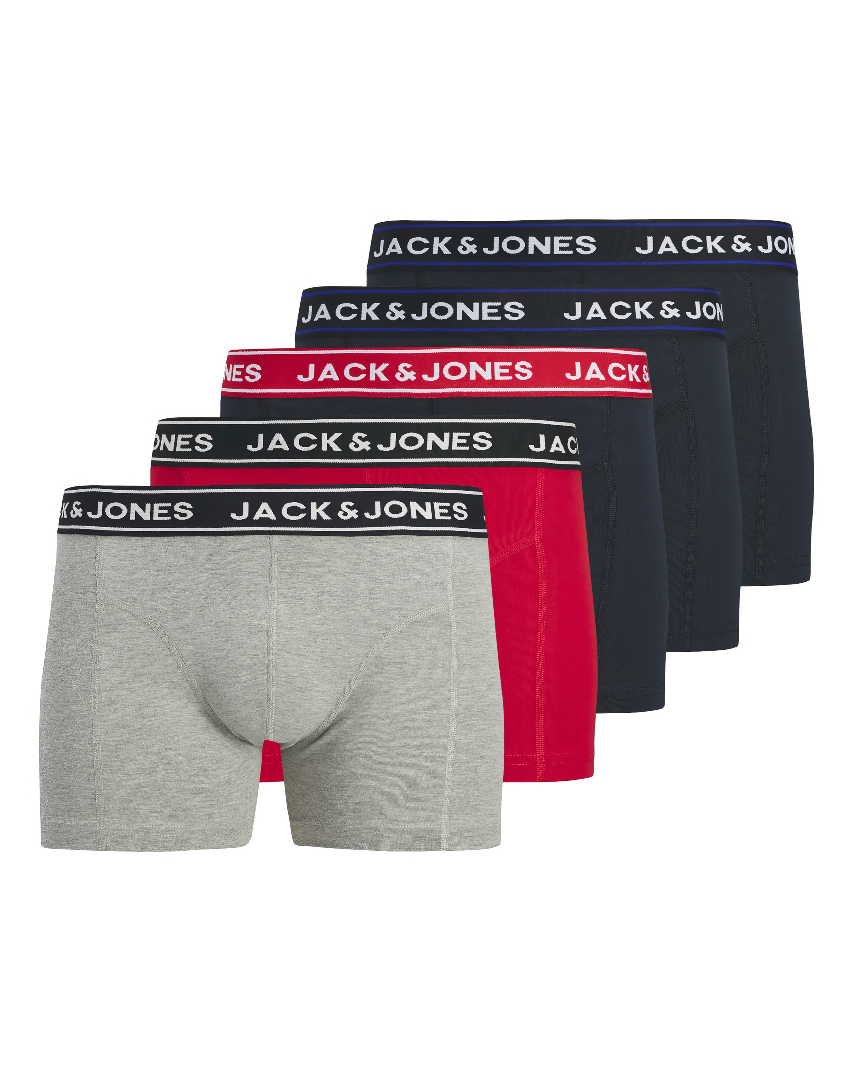 New In - Jack & Jones Hector Logo Trunks 5 Pack