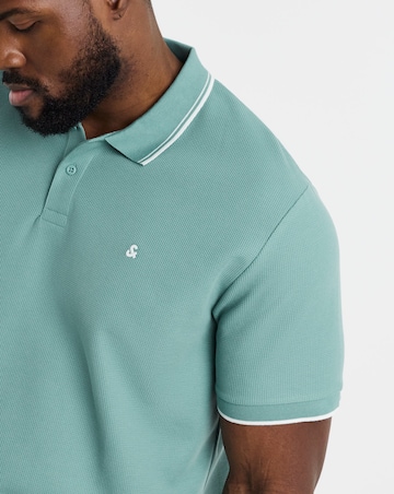 Jack & Jones Austin Waffle Polo - Teal