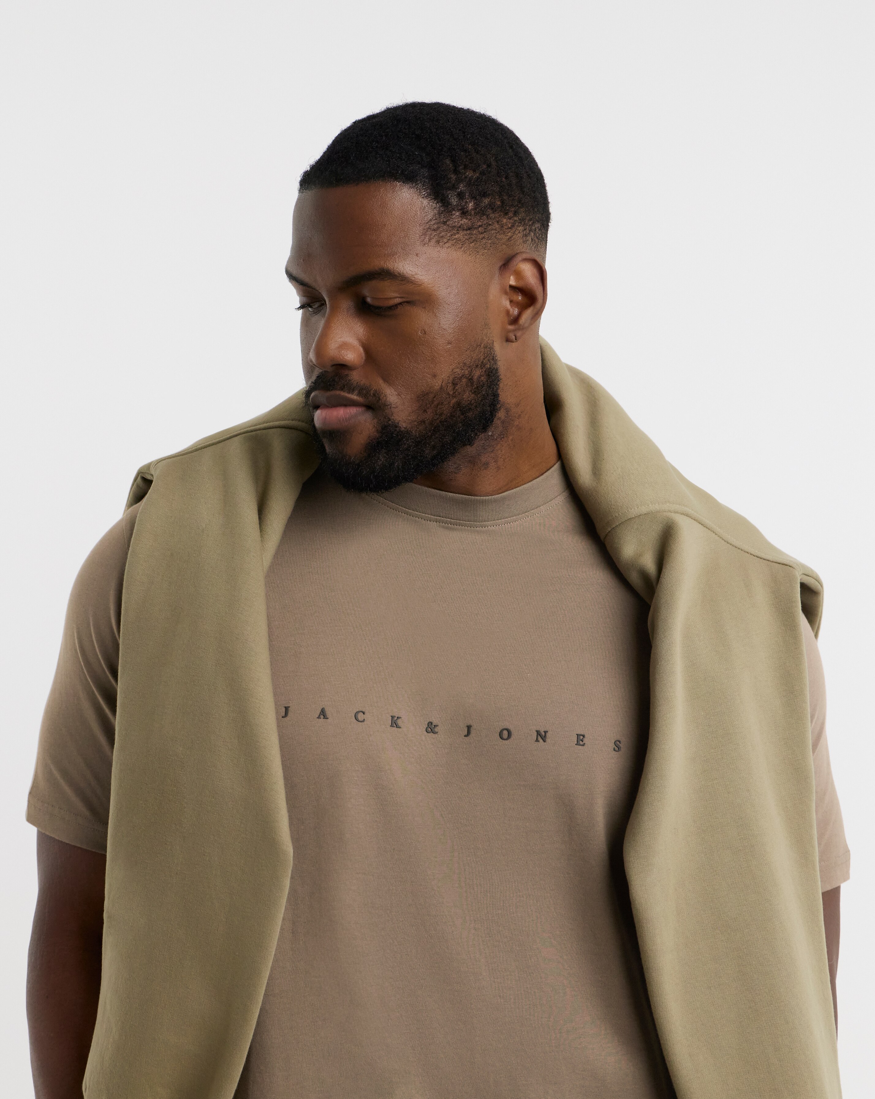 Jack & Jones Star Logo T-Shirt - Brown