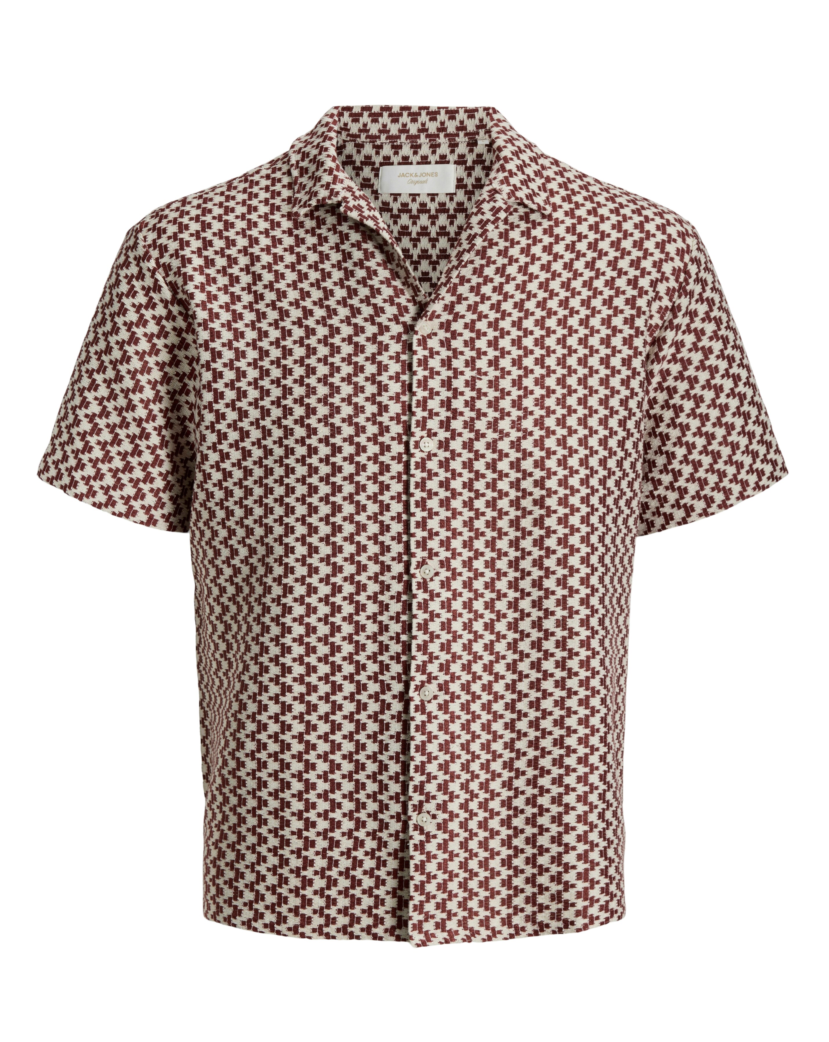 New In - Jack & Jones Montauk Crochet Shirt - Red
