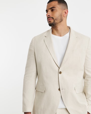 Jack & Jones Premium Martin Linen Blend Suit Jacket - Natural