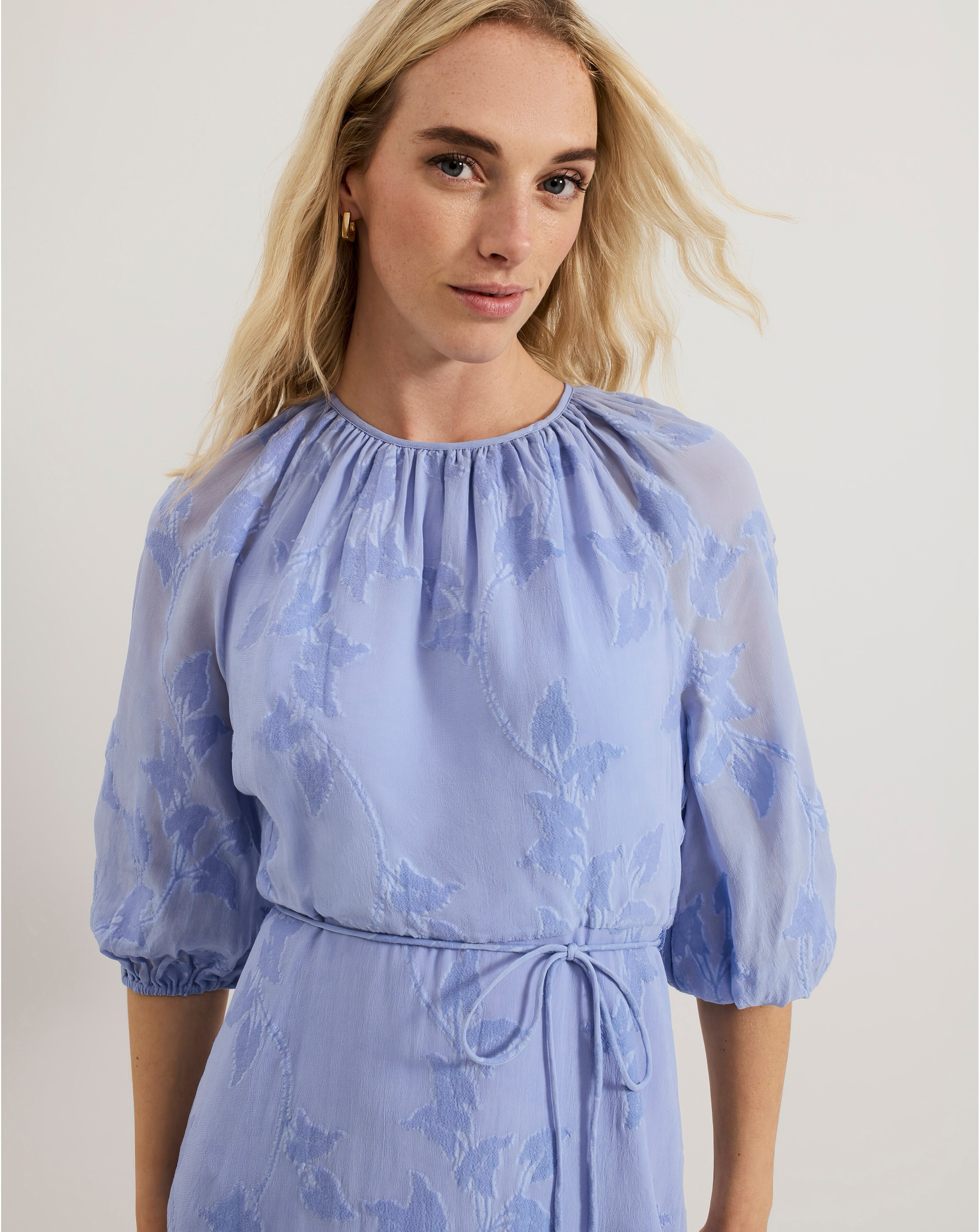 Phase Eight Liona Floral Jaquard Midi Dress | JD Williams