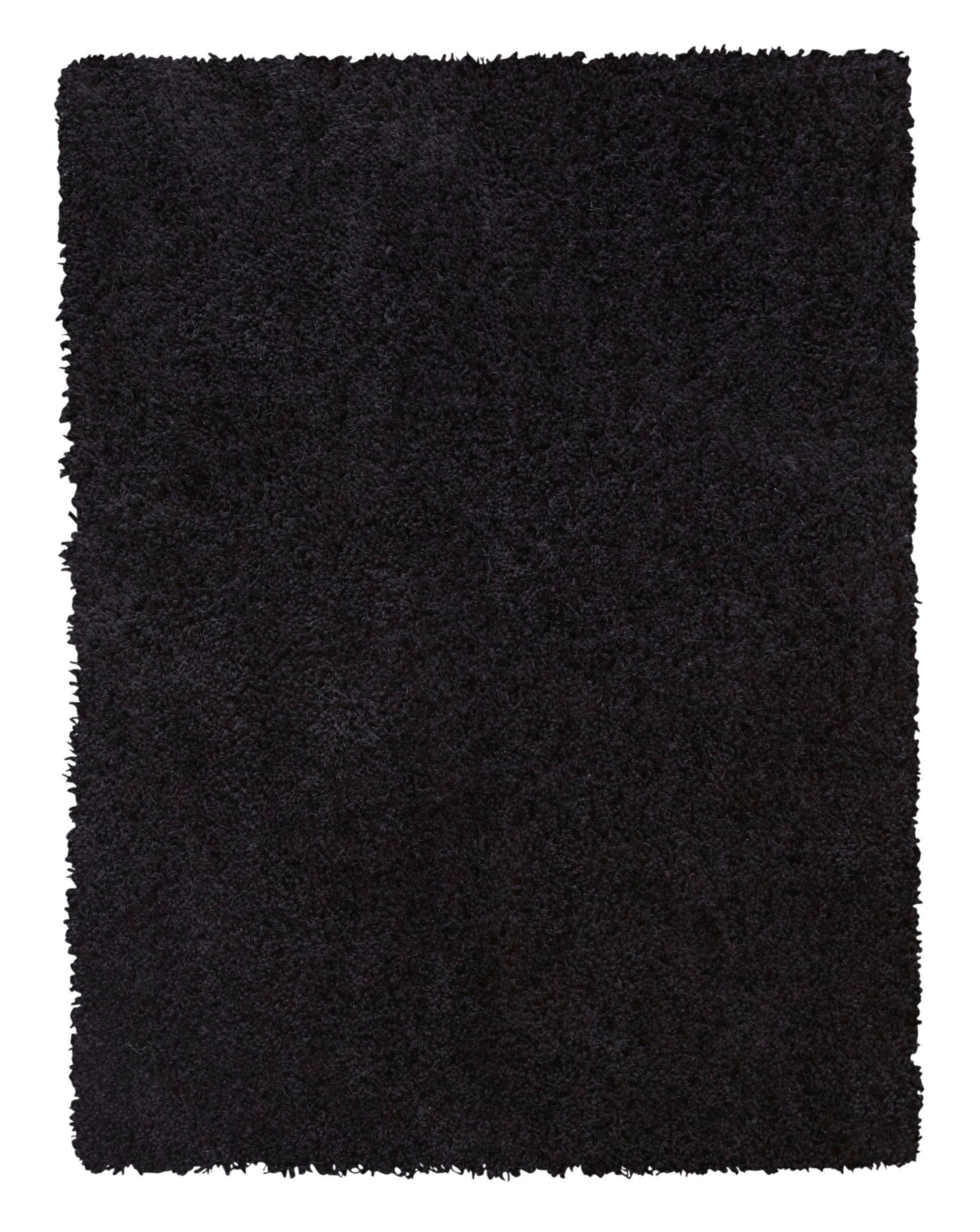 Jazz Shaggy Cosy Rug - Black