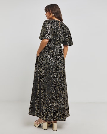 Twisted Wunder Grace Maxi Foil Printed Dress