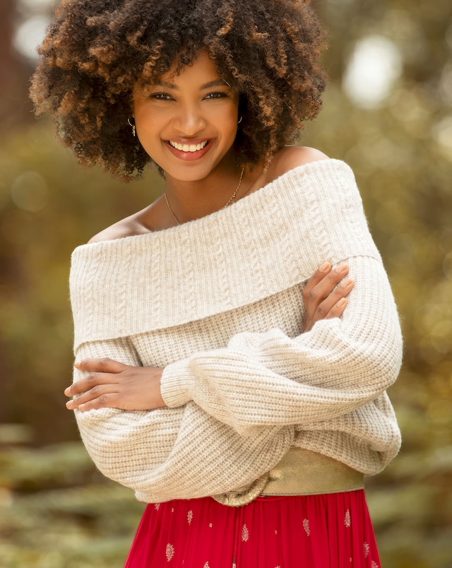 Joe Browns Off The Shoulder Jumper - Cream