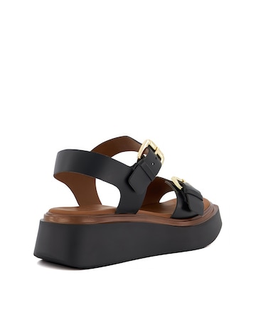 Dune Loells Leather Flatform Sandals Standard Fit