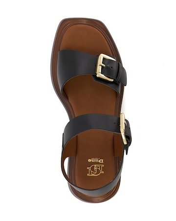 Dune Loells Leather Flatform Sandals Standard Fit