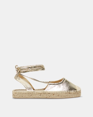 Only Emma Metallic Espadrille Standard Fit With Lace Up Ankle Tie