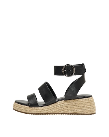 Only Minerva Wedge Espadrille Sandals with Adjustable Buckle Standard Fit