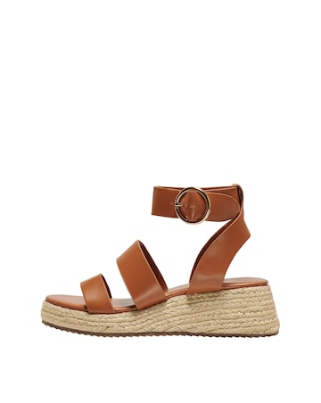 Only Minerva Wedge Espadrille Sandals with Adjustable Buckle Standard Fit
