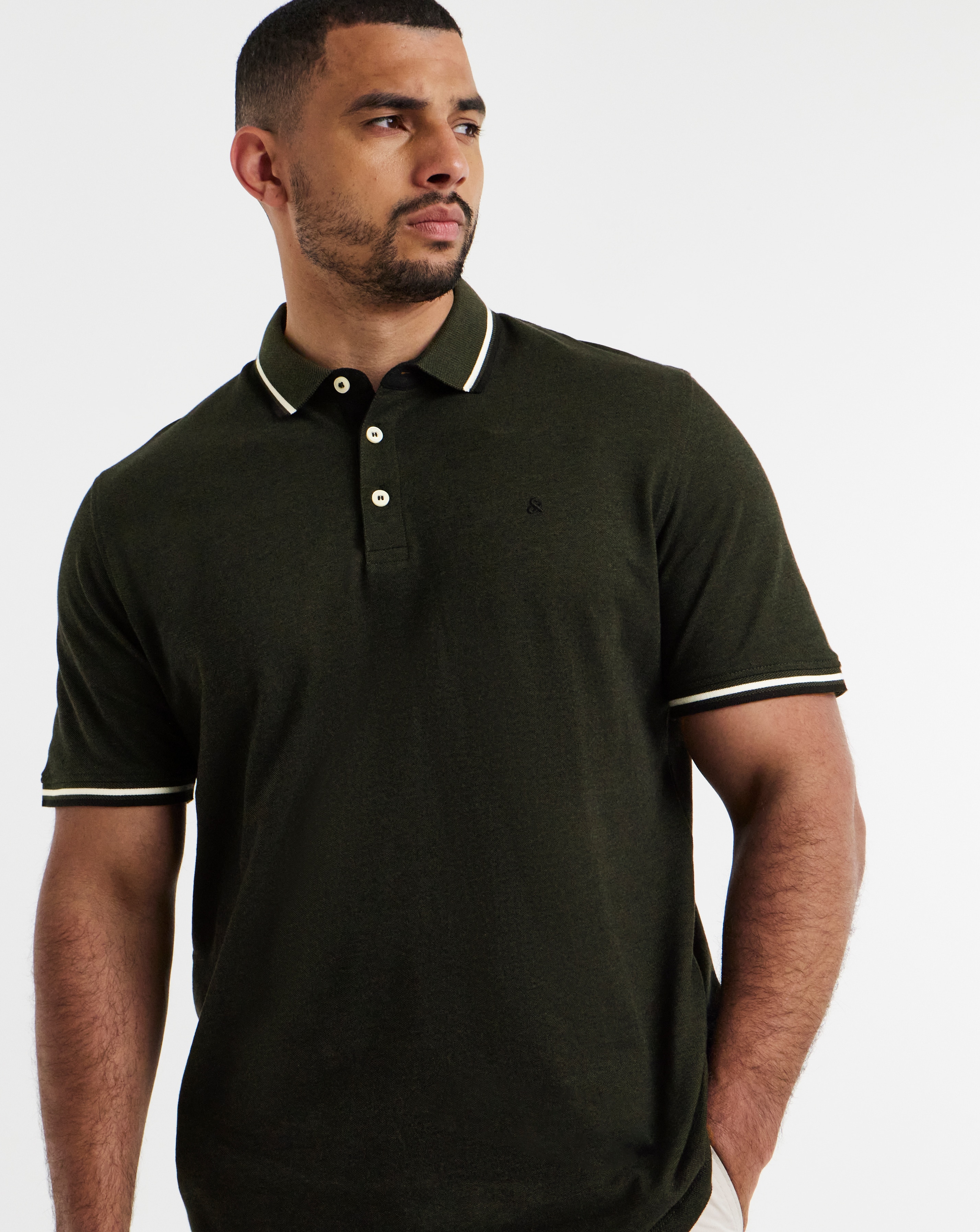 New In - Jack & Jones Paulos Polo - Forest Green