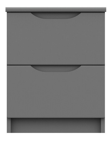Sorrento High Gloss Assembled 2 Drawer Bedside Table