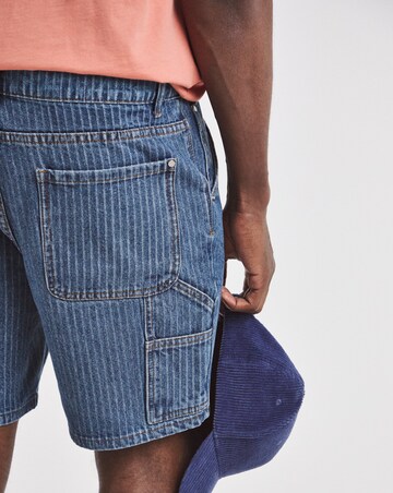 Union Stripe Mid Length Shorts