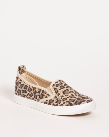 Canvas Slip On Shoe - Wide Fit (E)