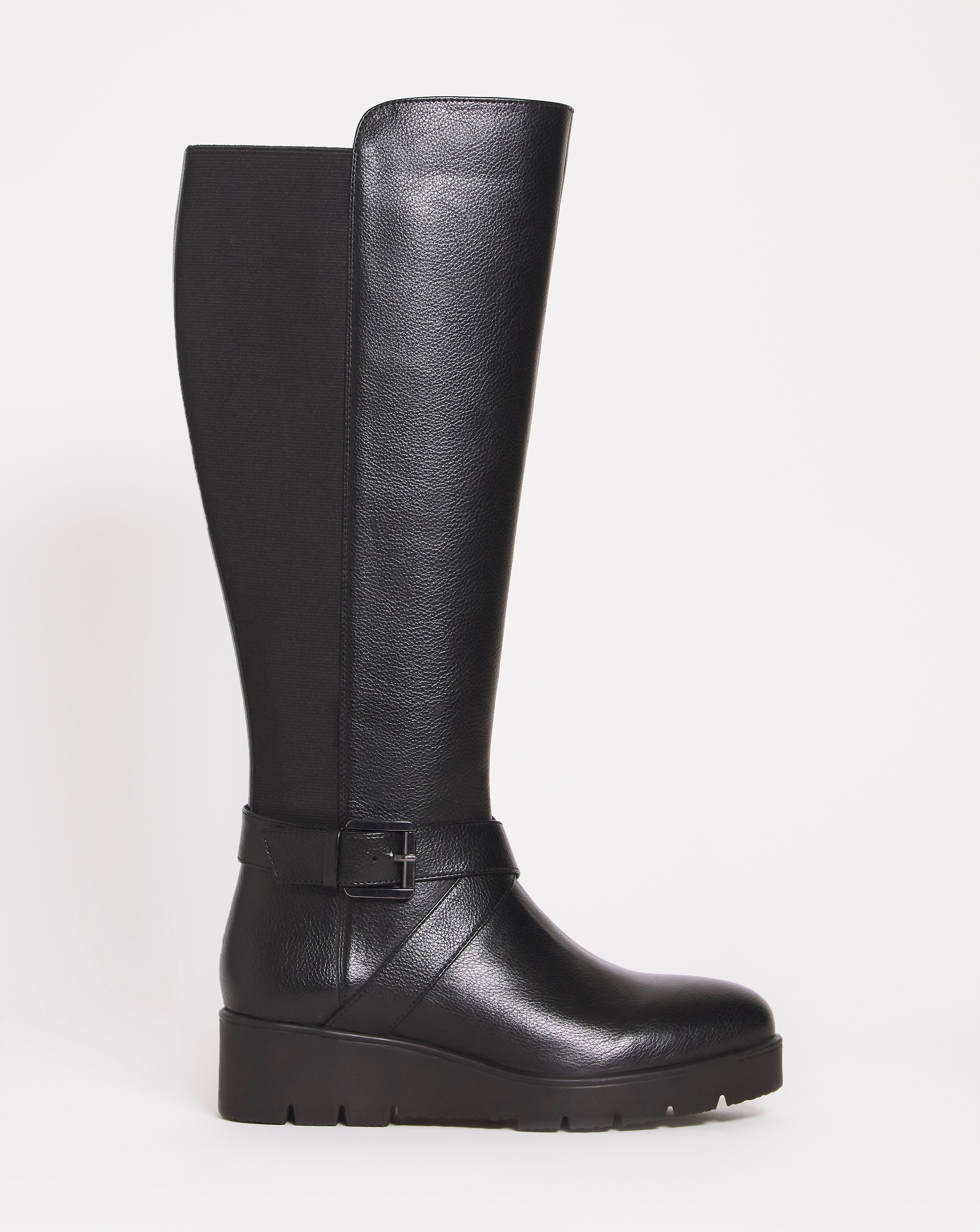 High Leg Wedge Boot E Fit Super Curvy 