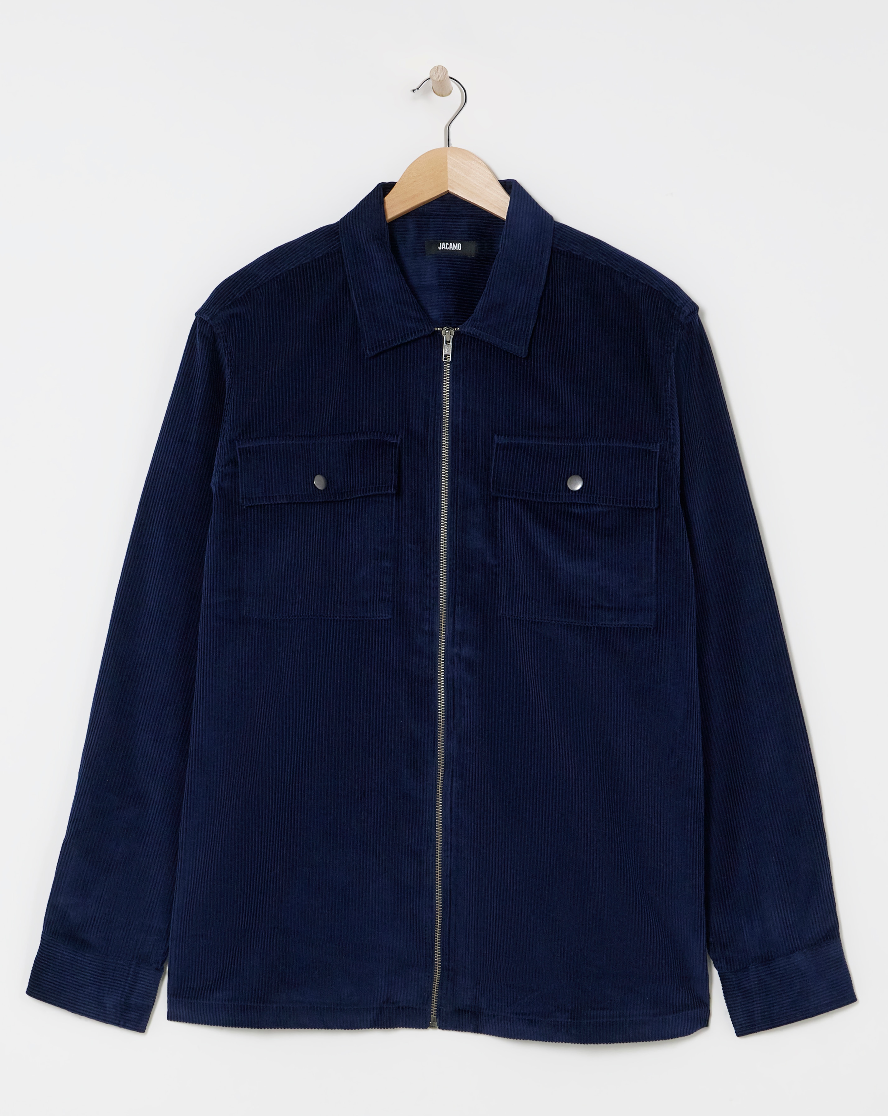 Cord Zip Through Overshirt