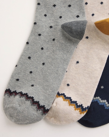 3 Pack Fairisle Socks