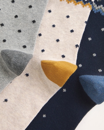 3 Pack Fairisle Socks