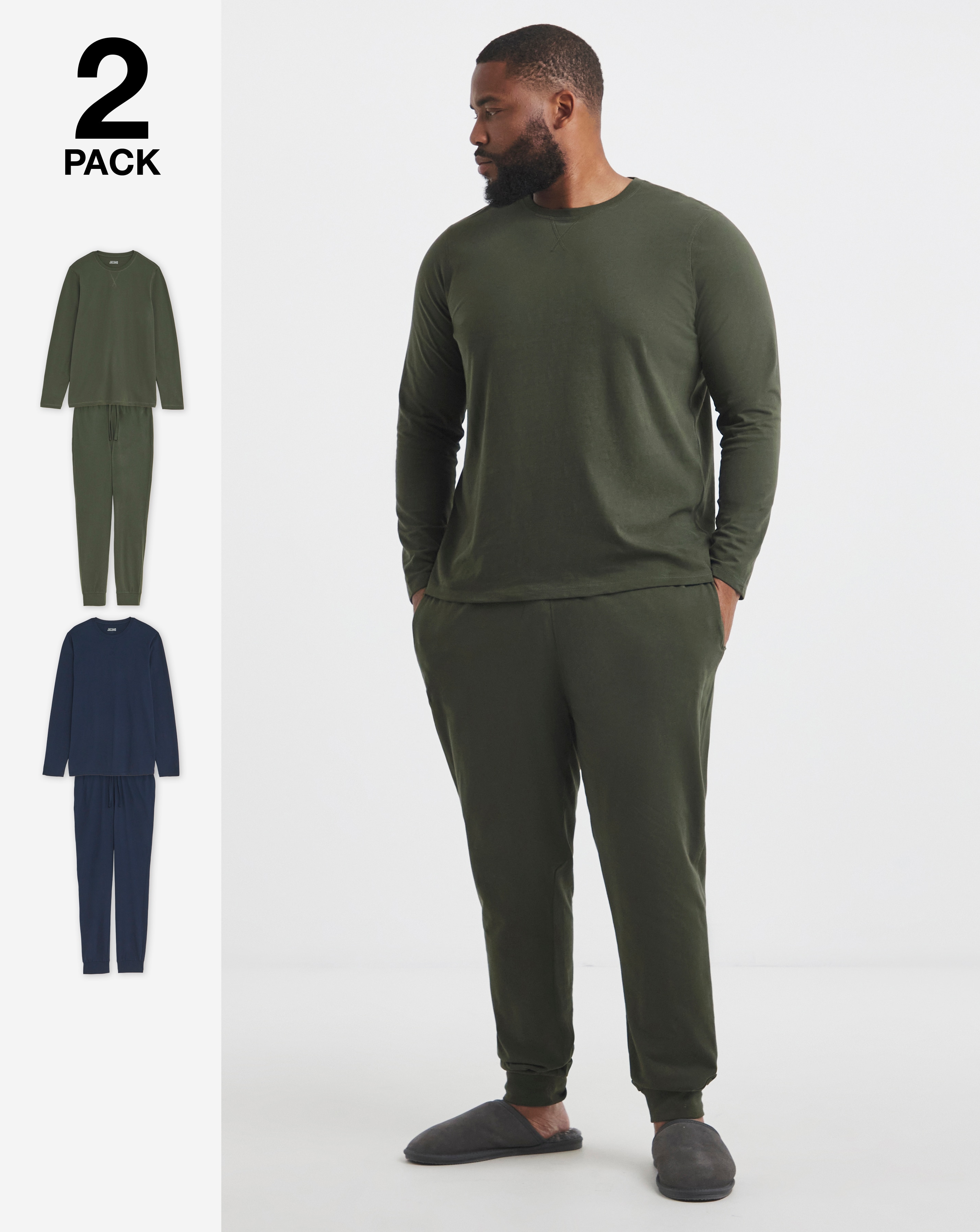 2 Pack Long Sleeve Pyjama Set