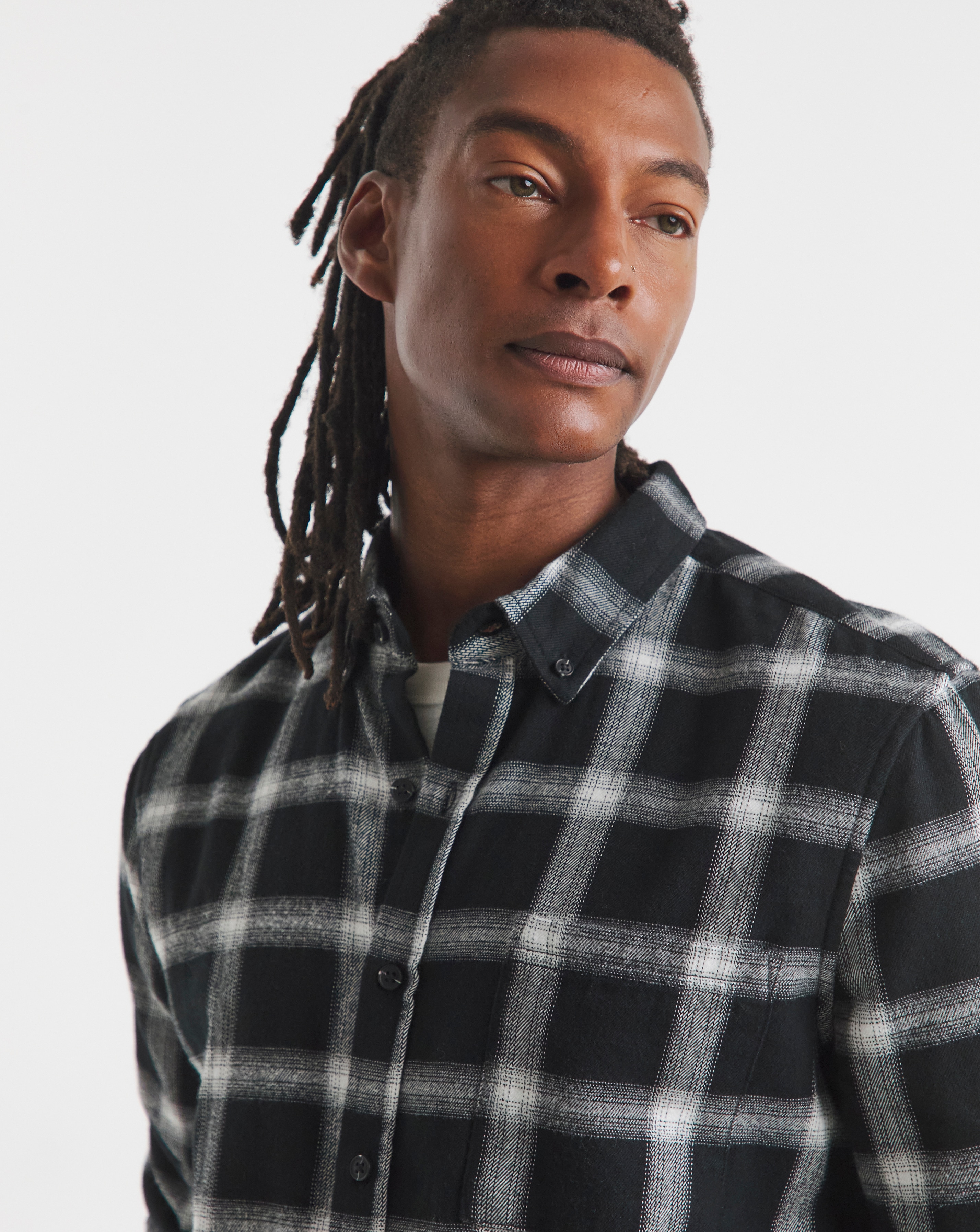 Cotton Rich Flannel Check Shirt Regular