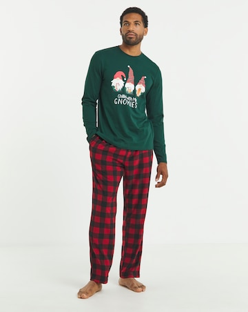Christmas Gnomies Graphic Check Pyjamas