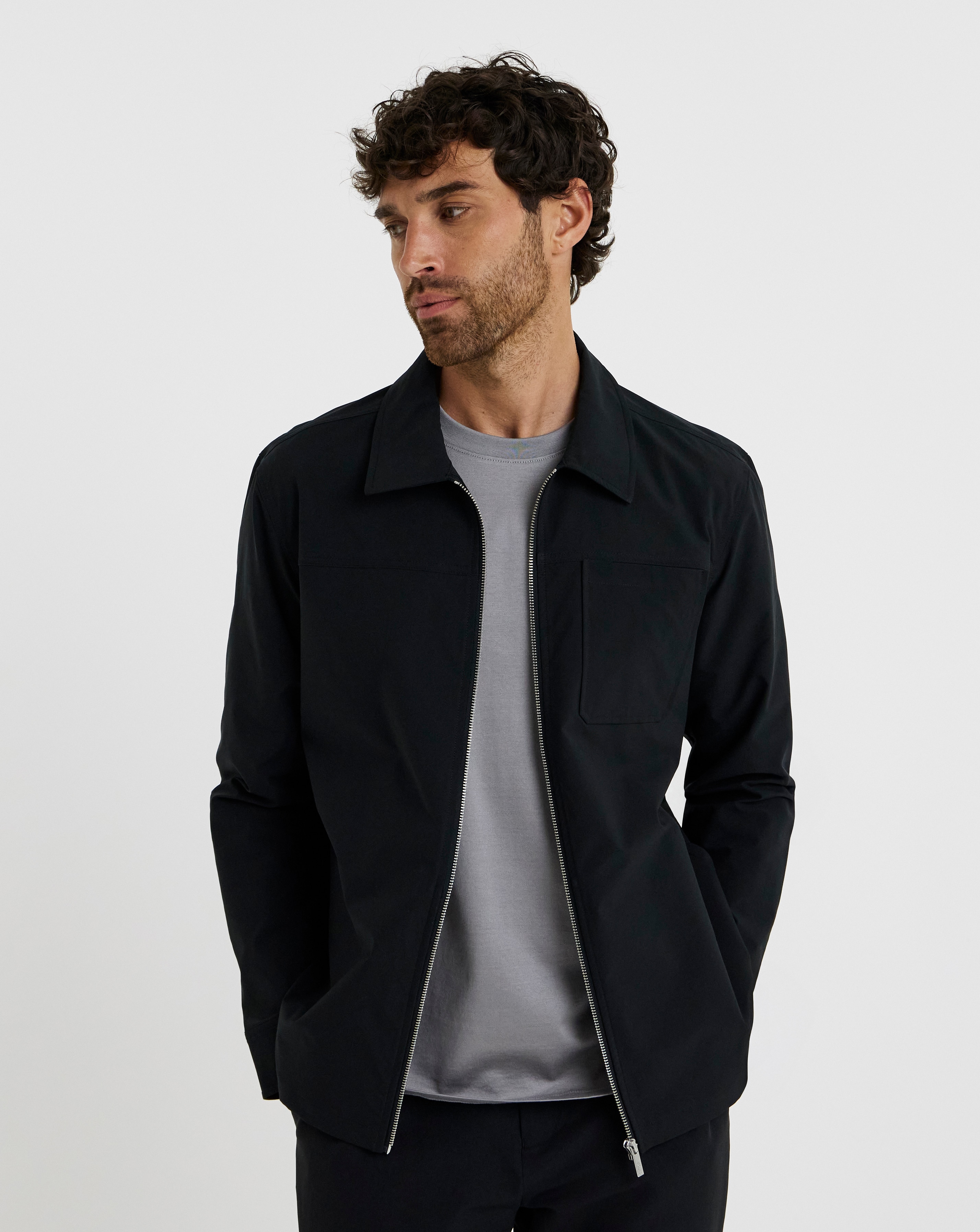 Folio Zip Through Tech Shacket Regular