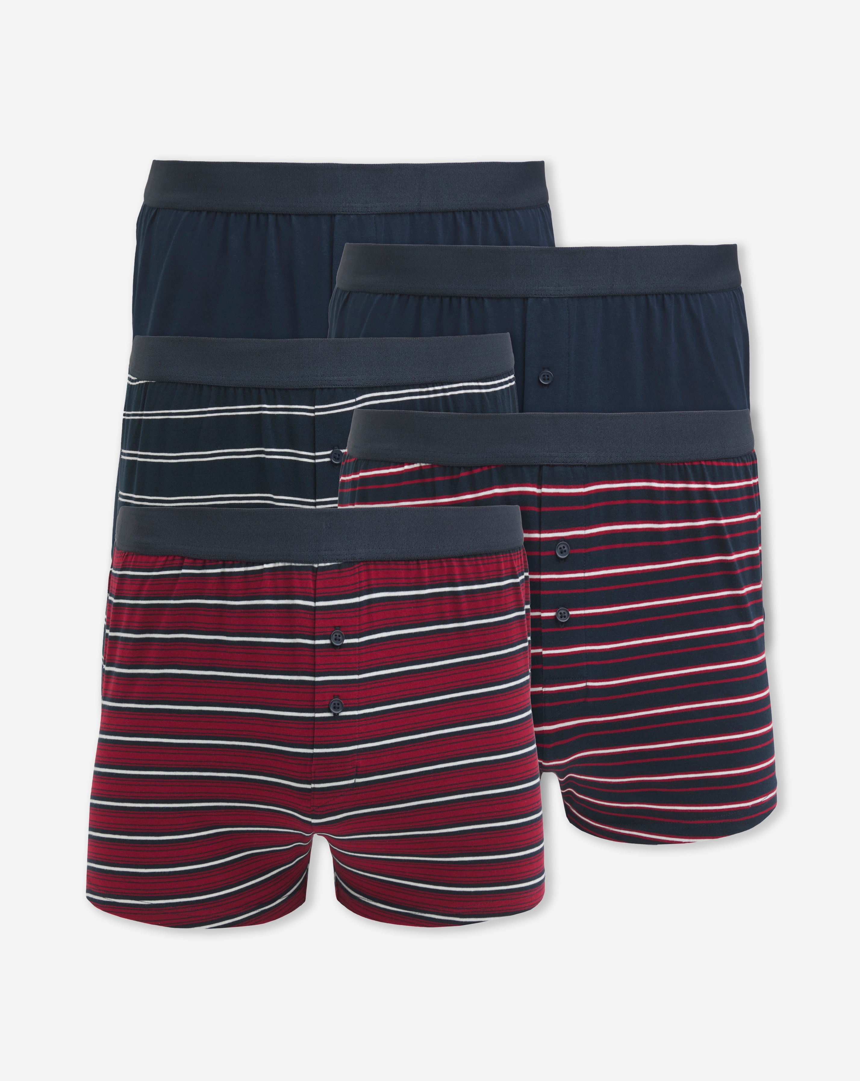5 Pack Stripe Loose Boxers