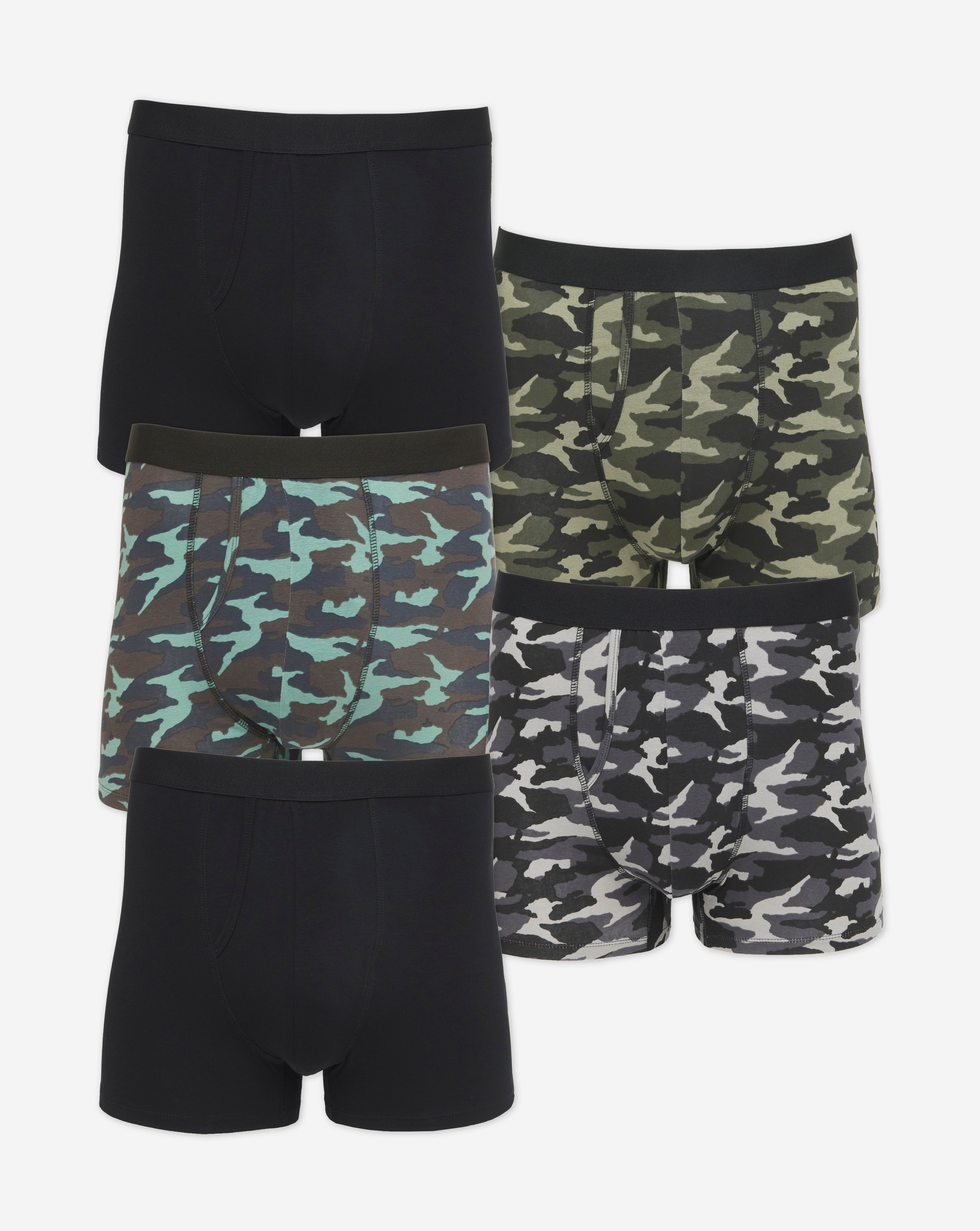5 Pack Camo A-Front Boxers