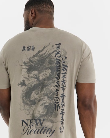 Jack & Jones Dragon Back Graphic T-Shirt - Natural